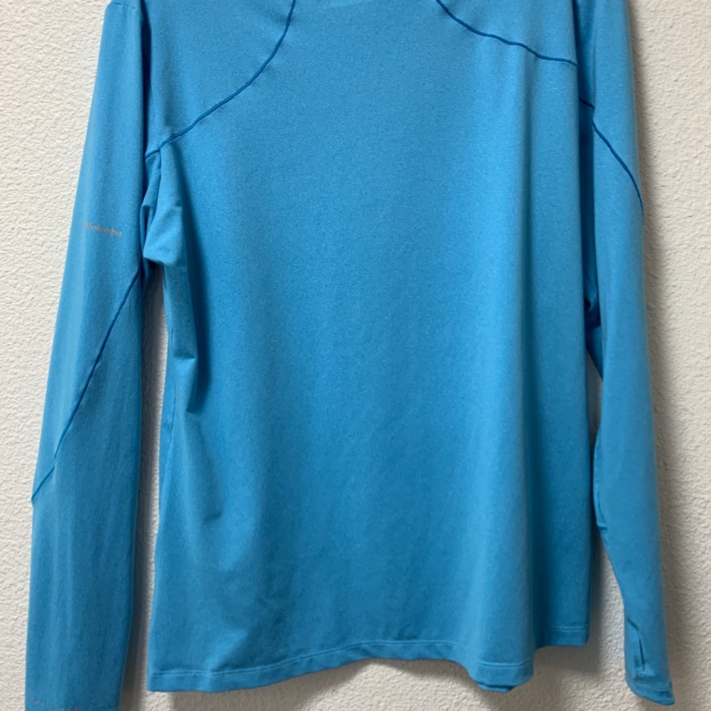 Columbia Sportswear Turquoise Omni-Wick long sleeve vee-neck shirt - Picture 2 of 5